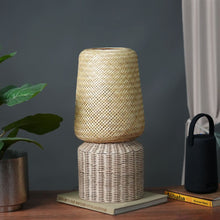 Load image into Gallery viewer, Volta Vienna - Unique handmade Woven table top Light, Natural Bamboo/Cane Table top Light for Home and offices.