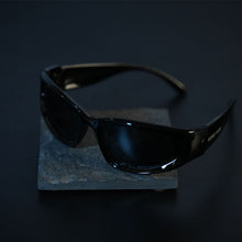 Load image into Gallery viewer, Escape Oval Unisex Sunglasses: Black with Black Tint
