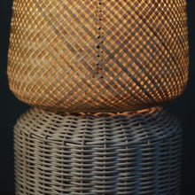 Load image into Gallery viewer, Volta Vienna - Unique handmade Woven table top Light, Natural Bamboo/Cane Table top Light for Home and offices.