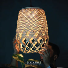 Load image into Gallery viewer, Cyclic Jelly: Unique handmade Woven Hanging Pendant Light, Natural/Bamboo Pendant Light for Home restaurants and offices.