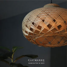 Load image into Gallery viewer, Braided Hemis : Unique handmade Woven Hanging Pendant Light, Natural/Bamboo Pendant Light for Home restaurants and offices.