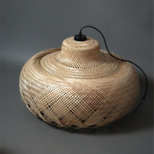 Load image into Gallery viewer, Braided Hemis : Unique handmade Woven Hanging Pendant Light, Natural/Bamboo Pendant Light for Home restaurants and offices.
