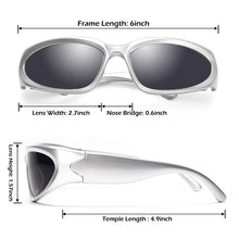 Load image into Gallery viewer, Escape Oval Unisex Sunglasses: Sliver with Black Tint