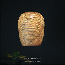 Load image into Gallery viewer, Cyclic Oval: Unique handmade Woven Hanging Pendant Light, Natural/Bamboo Pendant Light for Home restaurants and offices