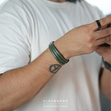 Load image into Gallery viewer, kubek - Slashed Genuine leather wrist bands