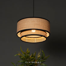 Load image into Gallery viewer, Tulum Classic   - Pendant lamp with Natural bamboo mesh for Home, restaurants and offices.
