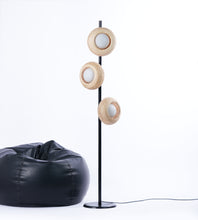 Load image into Gallery viewer, Eclipse Floor Lamp - Industrial Floor lamp with Natural Bamboo  for Home, restaurants and offices.
