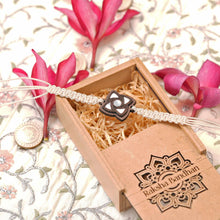 Load image into Gallery viewer, Amaya-Handcrafted Wooden &amp; Mother-of-Pearl Rakhis – A Celebration of Design and Tradition
