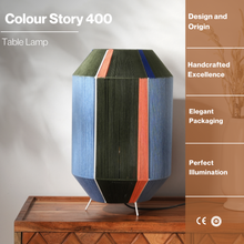 Load image into Gallery viewer, Colour Story 400 - Table Lamp - Limited Edition Threading Pattern, Cotton Threading Lampshade, Sturdy Construction
