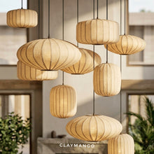 Load image into Gallery viewer, The loom cluster - Fabric Pendant lamp for Home, restaurants and offices.
