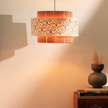 Load image into Gallery viewer, Colour Weave - Threading, Handmade, Scandi-Style Hanging Lamp
