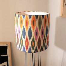 Load image into Gallery viewer, IKKAT Floor Lamp 100 -Ikkat Fabric, Floor Lamp, Indian and Scandinavia fusion, modern Lamps, trending floor lamp
