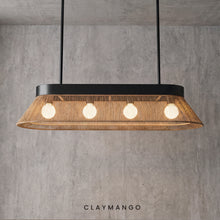 Load image into Gallery viewer, Sail linear - Linear Industrial Pendant lamp Metal with Raffia for Home, Restaurants and Offices.
