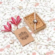 Load image into Gallery viewer, Neerja-Handcrafted Wooden &amp; Mother-of-Pearl Rakhis with Silk yarn braiding– A Celebration of Design and Tradition
