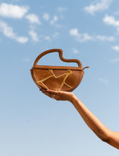 Load image into Gallery viewer, Maeve Crescent Clutch in Tan
