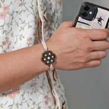 Load image into Gallery viewer, Ruhira-Handcrafted Wooden &amp; Mother-of-Pearl Rakhis with Silk yarn braiding – A Celebration of Design and Tradition
