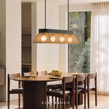 Load image into Gallery viewer, Sail linear - Linear Industrial Pendant lamp Metal with Raffia for Home, Restaurants and Offices.
