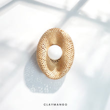 Load image into Gallery viewer, S curve mini Bamboo Sconce - Wall/Ceiling Lamp for Home, Restaurants and Offices
