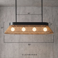 Load image into Gallery viewer, Sail linear - Linear Industrial Pendant lamp Metal with Raffia for Home, Restaurants and Offices.
