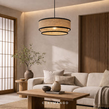 Load image into Gallery viewer, Tulum Classic   - Pendant lamp with Natural bamboo mesh for Home, restaurants and offices.
