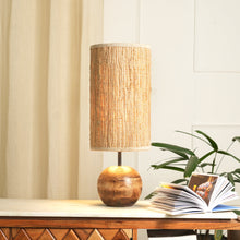 Load image into Gallery viewer, Jute Weave Lamp - Jute Weave Natural Lamp, Mango Wood Base, Handcrafted Lmpshade
