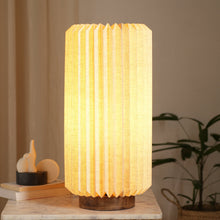Load image into Gallery viewer, Serenity Table Lamp - Linen Table Lamp with Mango Wood Base
