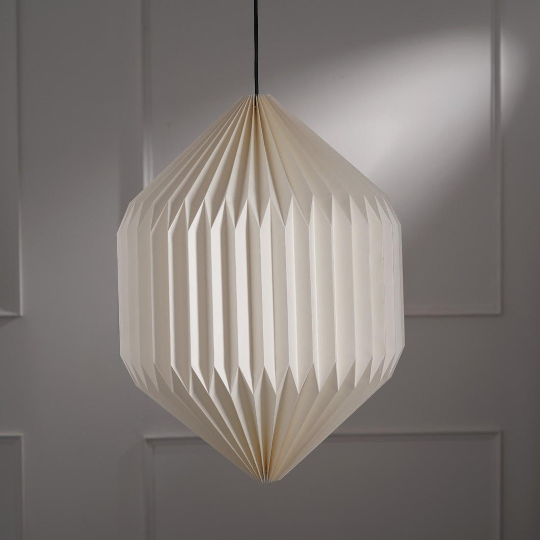 Oblong Origami Lamp - Paper Origami Pendants, Handpleating, Origami Lampshade, Scandinavian Design