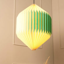 Load image into Gallery viewer, Oblong  - Paper Origami Pendants, Handpleating, Origami Lampshade, Scandinavian Design
