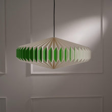 Load image into Gallery viewer, Oblong 2  - Paper Origami Pendants, Handpleating, Origami Lampshade, Scandinavian Design
