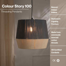 Load image into Gallery viewer, Colour Story 100 - Limited Edition Threading Pattern, Cotton Threading Lampshade, Sturdy Construction

