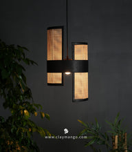 Load image into Gallery viewer, Madhyama - Unique handmade Woven Hanging Pendant Light, Natural/Cane Pendant Light for Home restaurants and offices.
