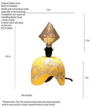 Load image into Gallery viewer, Diamond Bulb with yellow design Table Lamp
