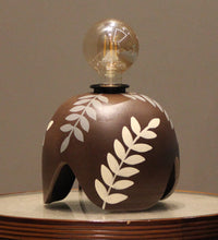 Load image into Gallery viewer, Stylish Bulb Brown Designer Clay Table Lamp
