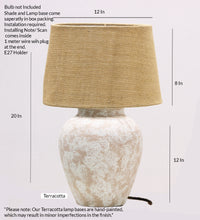 Load image into Gallery viewer, Terracotta vintage white Table Lamp
