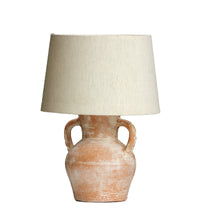 Load image into Gallery viewer, Terracotta Color white design Table lamp
