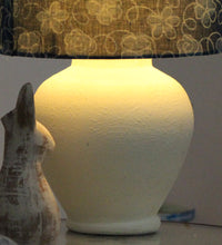 Load image into Gallery viewer, White Distress Finish Terracotta base Table lamp
