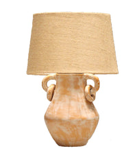 Load image into Gallery viewer, Terracotta color distree finish table lamp
