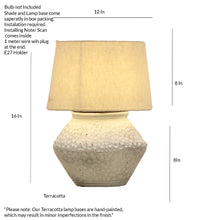 Load image into Gallery viewer, Classy pot design white Terracotta table lamp
