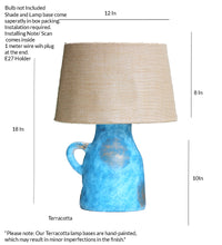 Load image into Gallery viewer, Blue gold classy jug pattern Table lamp
