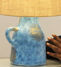 Load image into Gallery viewer, Blue gold classy jug pattern Table lamp
