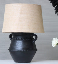 Load image into Gallery viewer, Black Diamond antuque Terracotta Table Lamp
