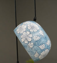 Load image into Gallery viewer, Blue Flower Angle Lamp - Terracotta Lamp
