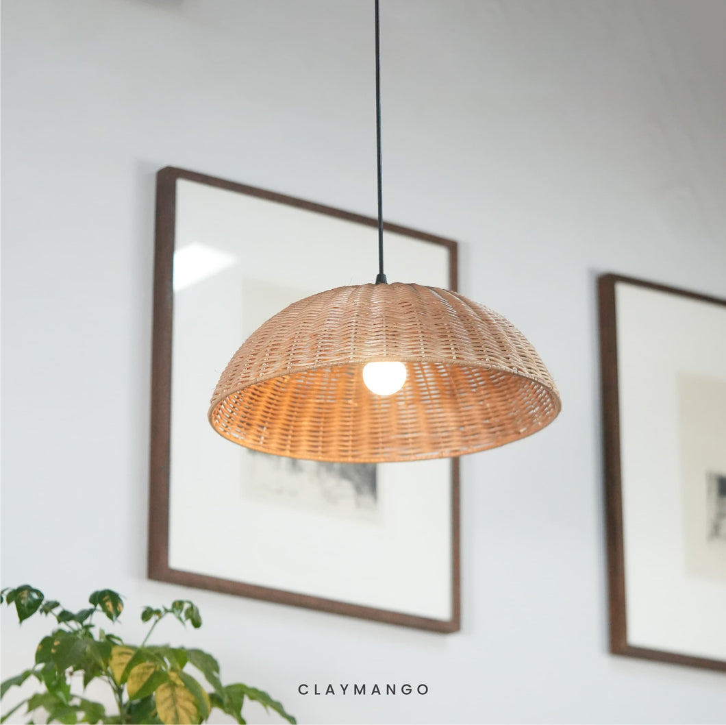 Vassa : Unique handmade Woven Hanging Pendant Light, Natural/Cane Pendant Light for Home restaurants and offices.