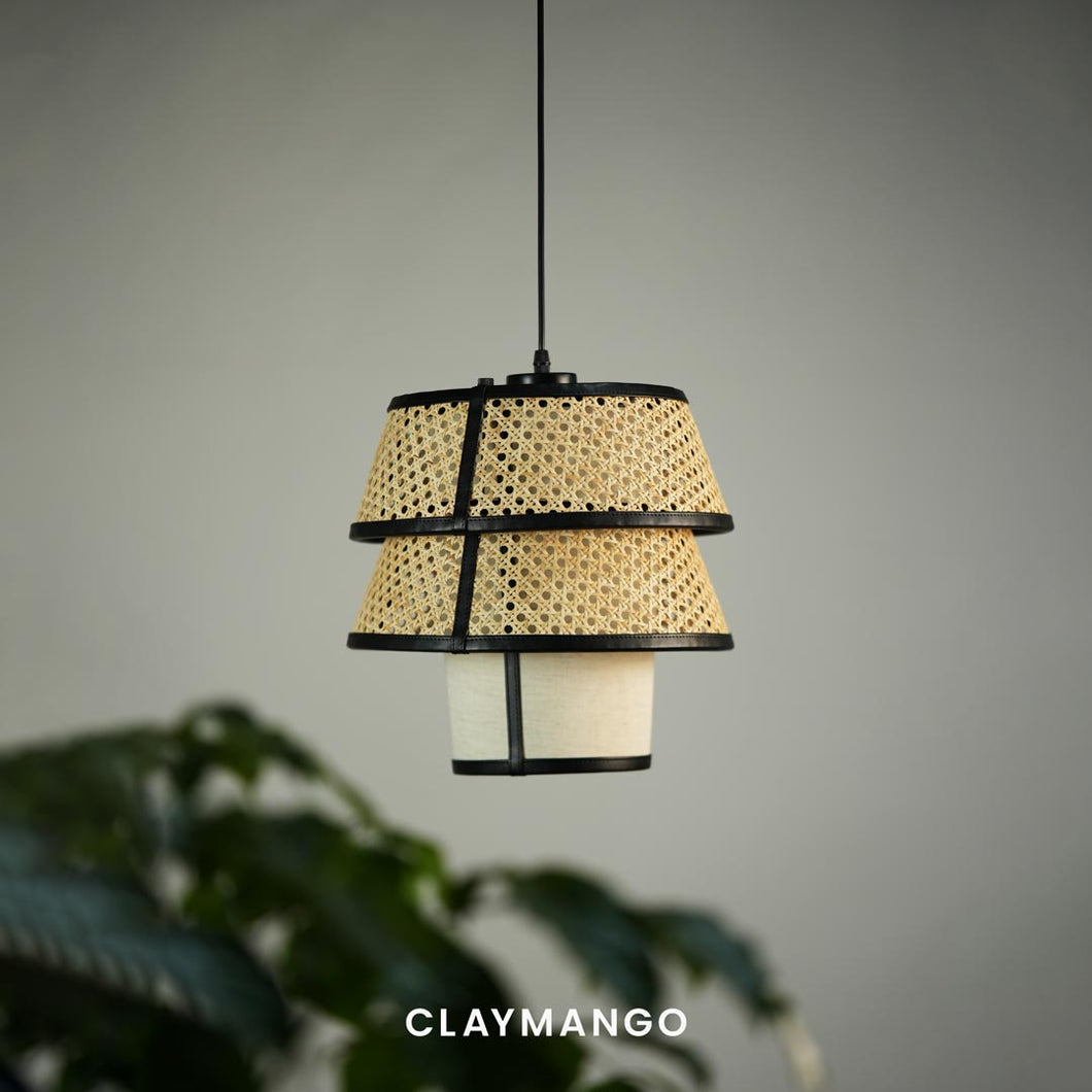 Voyage Mini - Pendant lamp with Natural bamboo mesh for Home, restaurants and offices.