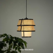 Load image into Gallery viewer, Voyage Mini - Pendant lamp with Natural bamboo mesh for Home, restaurants and offices.
