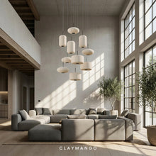 Load image into Gallery viewer, The loom cluster - Fabric Pendant lamp for Home, restaurants and offices.
