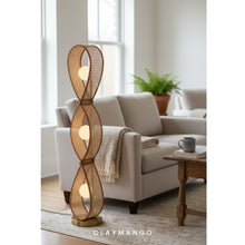 Load image into Gallery viewer, Morbis Floor Lamp - Floor lamp with Rattan for Home, Restaurants and Offices.
