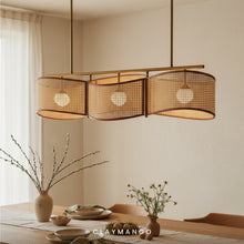 Load image into Gallery viewer, Morbis Linear - Linear Industrial Pendant lamp with Rattan for Home, Restaurants and Offices.
