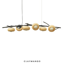 Load image into Gallery viewer, Eclipse linear - Linear Industrial Pendant lamp Metal with Bamboo for Home, Restaurants and Offices.
