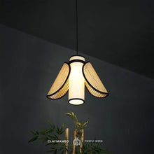 Load image into Gallery viewer, Firefly Worm - Unique handmade Woven Hanging Pendant Light, Natural/Cane Pendant Light for Home restaurants and offices.
